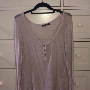 cream lightweight brandy melville long sleeve